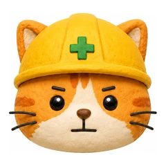 ねこ丸くんアイコン（神妙な顔）