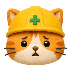 ねこ丸くんアイコン（心配顔）